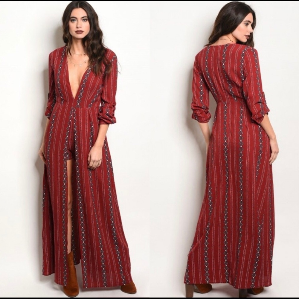 Deep V - Maxi Romper